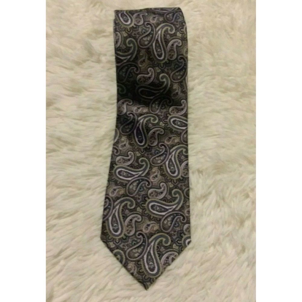 Pierre Cardin Mens Necktie Blue & Purple Paisley